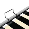 A close-up view of a bed frame's support structure, showing wooden slats and a metal hook. Náhľad obrázku produktu