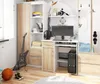 Bureau JAY en blanc et Sonoma avec étagère extensible et Voir les images du produit 4
