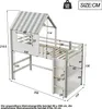 Flieks Etagenbett 90x200 mit Rausfallschutz, Kinderbett Produktbild-Vorschau 7