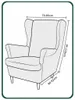 Samt Ohrensesselbezug - Beige - Elastischer Sesselbezug - Produktbild-Vorschau 4
