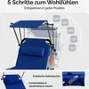 CASARIA® Sonnenliege Klappbar 180kg Belastbar Seitentasche Produktbild-Vorschau 3