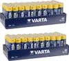 Two trays of VARTA AA batteries are displayed side-by-side against a white background. Produktbild-Vorschau