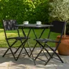 Schwarzer Klapptisch, für zwei Personen, 60 x 60 x 75 cm Produktbild-Vorschau 6