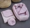 Mini PUNKTE Rosa/ MINKY ROSA Babynestchen Unterlage 5 Tlg Produktbild-Vorschau 3