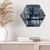 DEQORI Glasbild Echtglas 40x35 cm 'Vollmond über New York' Produktbild-Vorschau 3