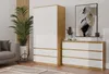 A modern bedroom or living room setting with a wardrobe and a chest of drawers. Anteprima dell’immagine prodotto