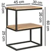 Beistelltisch AKOLA S-Form Massiv-Holz Akazie / Metall 45 x 60 x 30 cm Náhled obrázku produktu