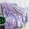 GKA XL Kuscheldecke Einhorn leuchtet im Dunkeln Decke Produktbild-Vorschau 3