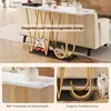 MODFU Eettafel, houten keukentafel, keukentafel met gouden Productafbeelding-voorbeeld 5