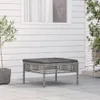 vidaXL Zahradní stolička s polštářem Grey Poly Rattan Náhled obrázku produktu 2