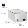 Royal Catering Bain Marie - 600 W - 3 GN 1/3 - Ablasshahn Náhled obrázku produktu 7