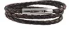 Lederkette Lederband Herren Halskette Schwarz Braun 17-100 Produktbild-Vorschau 1
