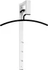 HAKU Wandgarderobe chrom, weiß - Metall, B/H/T: 4x70x20 cm Produktbild-Vorschau 1