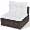 vidaXL 10-tlg. Garten-Lounge-Set mit Auflagen Poly Rattan Produktbild-Vorschau 7