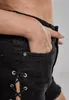 Urban Classics Hotpant Damen Ladies Highwaist Denim Lace Up Produktbild-Vorschau 17