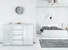 Kommode mit 4 Schubladen 2 Schränke 140cm Klamotenschrank Produktbild-Vorschau 3