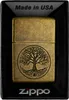 A Zippo lighter with a tree of life design, presented in its packaging. Náhľad obrázku produktu