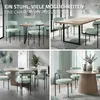ML-Design sada 6 židlí do jídelny, kuchyňská židle, zelená Náhled obrázku produktu 6