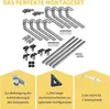 Halterung Bitumendach Montageset mit schwarzen Klemmen Dach Produktbild-Vorschau 10