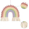 Makramee Regenbogen Deko, Makramee Wandteppich Regenbogen, Produktbild-Vorschau 3