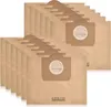 A stack of brown paper vacuum cleaner bags. Produktbild-Vorschau
