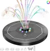 A solar-powered fountain with LED lights spraying colorful water. Produktbild-Vorschau