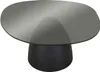 Couchtisch - 86 x 76 cm - Schwarz - Glas - Metallgestell Produktbild-Vorschau 4