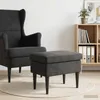 Pouf vidaXL nero 55 x 35 x 41 cm in velluto Anteprima dell’immagine prodotto 2