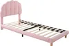 MODFU Lit simple 90x200 cm, Lit pour Enfant, Sommier à Voir les images du produit 8