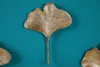 Dekoratives Kleiderhaken 3er Set GINKGO 29cm gold handmade Produktbild-Vorschau 4