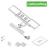 Tischsteckdose / Schreibtischsteckdose / Einbausteckdose / 2-fach / 1x USB A / 1x USB C / 1x HDMI / 1x RJ 45 Ethernet LAN / 1,5m Kabel Anteprima dell’immagine prodotto