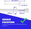 Teleskopická tyč na záclony, biela, dĺžka 120–210 cm, Ø Náhľad obrázku produktu 2