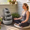 Springbrunnen Outdoor aus Kunstharz 4-stufig Gartenbrunnen Produktbild-Vorschau 8