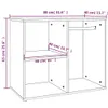 vidaXL Étagère pour coiffeuse Blanc 80x40x65 cm Bois Voir les images du produit 7
