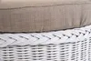KRINES HOME  Rattan Bad Hocker Wäschekorb Rund Weiß mit Produktbild-Vorschau 15