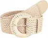Cintura di paglia, beige, elastica, larga, cintura Anteprima dell’immagine prodotto 4