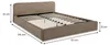 Polsterbett CURSIO mit Lattenrost 140x200, Taupe – Bett mit Produktbild-Vorschau 5