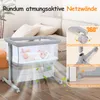 Beistellbett Baby Bettseitiger Bassinet für Neugeborene Produktbild-Vorschau 6