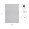 A flat lay image of a gray blanket with dimensions indicated, and icons representing its features. Produktbild-Vorschau