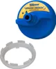 A blue water tank connector and a white adapter ring are shown against a white background. Voir les images du produit
