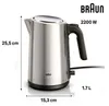 Braun WK 5205 BK, 1,7 l, 2200 W, Schwarz, Edelstahl, Produktbild-Vorschau 5