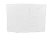 A white fitted sheet is laid flat on a white background, with the elasticized edge bunched up on the right side. Produktbild-Vorschau
