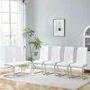Białe krzesła do jadalni, zestaw 4 sztuk – eleganckie Podgląd zdjęcia produktu 4