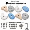 MAMOI® Prese da arrampicata, set di pietre da arrampicata Anteprima dell’immagine prodotto 5