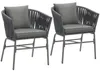 Ensemble de chaises VALEIRAS effet corde tressée - Lot de 2 Voir les images du produit 1