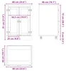 vidaXL Armadio SKI Marrone miele 60 x 46 x 81,5 cm Legno di Anteprima dell’immagine prodotto 8