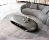 DELIFE Couchtisch Sinor 140x65 cm Metallic Silber Produktbild-Vorschau 4