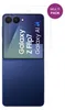 A blue Samsung Galaxy Z Flip7 phone with a screen protector on its outer display. Podgląd zdjęcia produktu