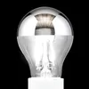 A close-up studio shot of a partially mirrored light bulb against a black background. Produktbild-Vorschau