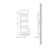 Technical drawing of a radiator with dimensions. Produktbild-Vorschau